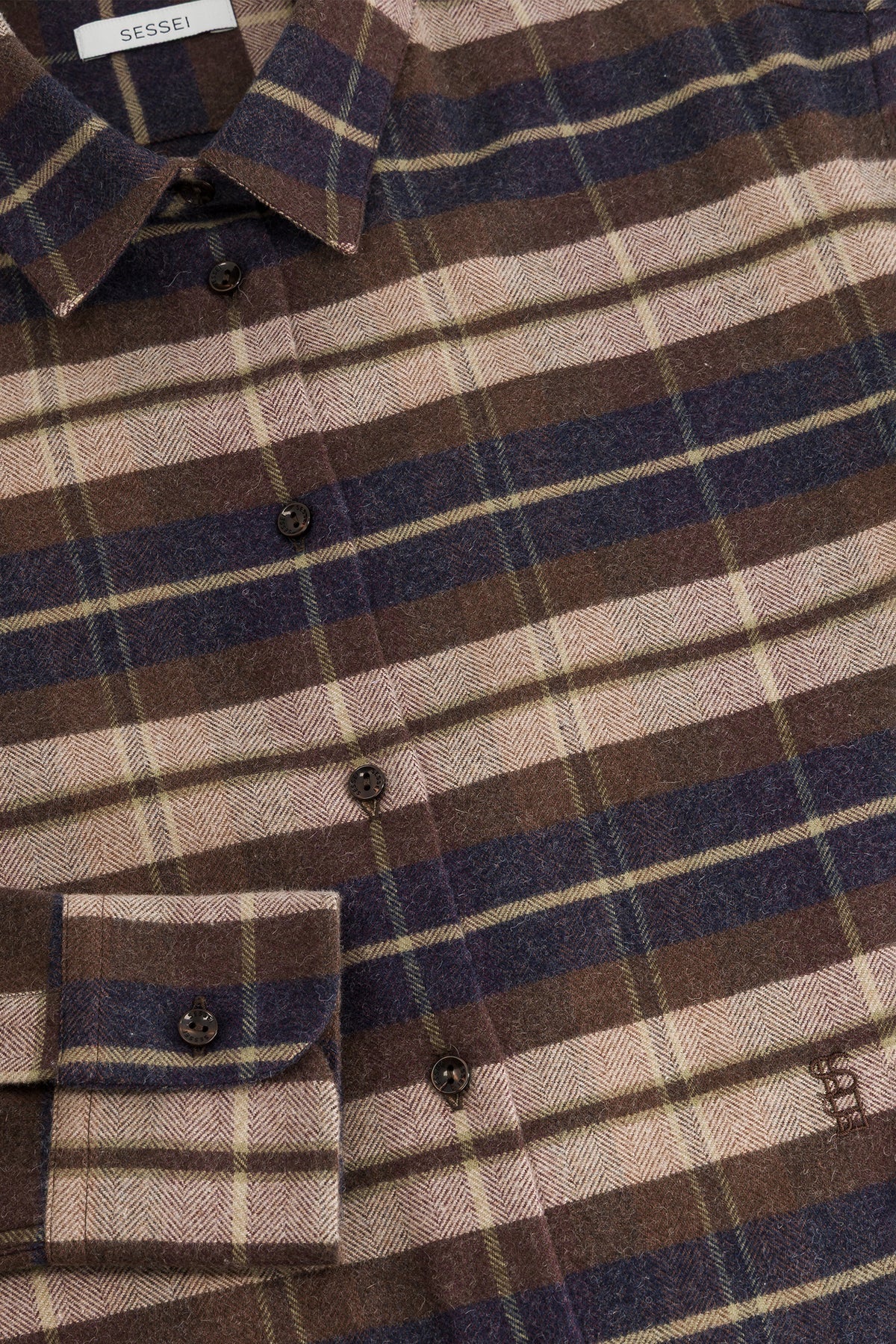 Chemise en tartan beige Esther