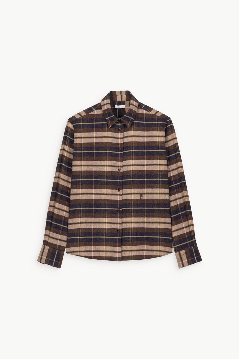 Chemise en tartan beige Esther