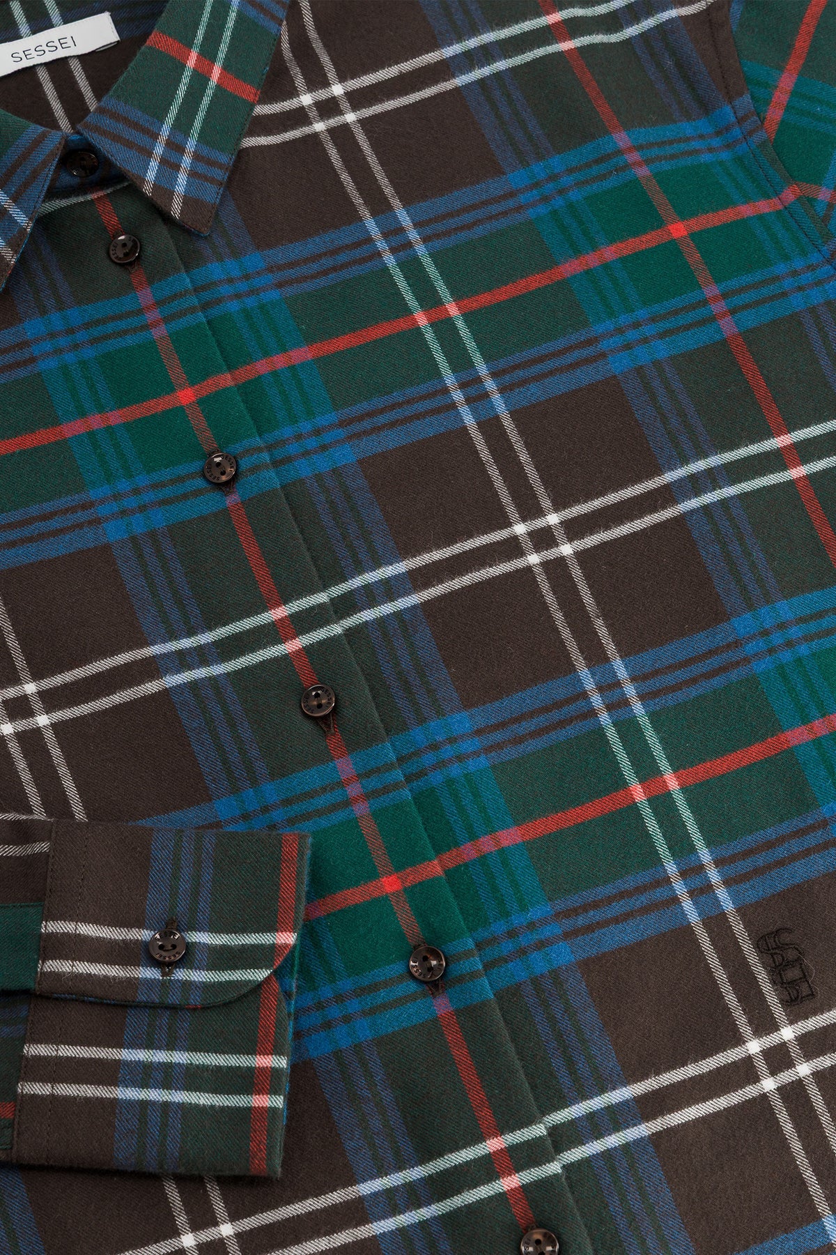 Chemise en tartan marron Esther