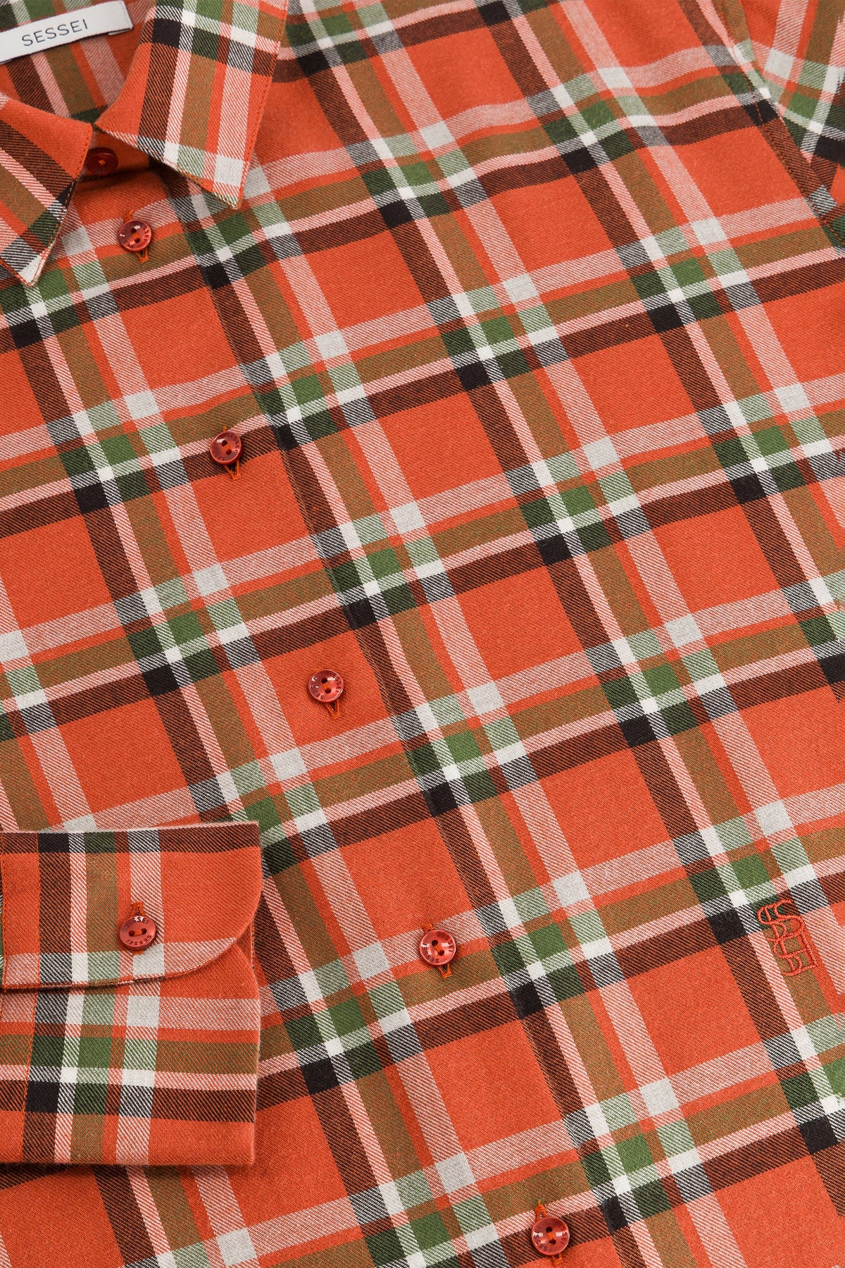 Chemise en tartan orange Esther
