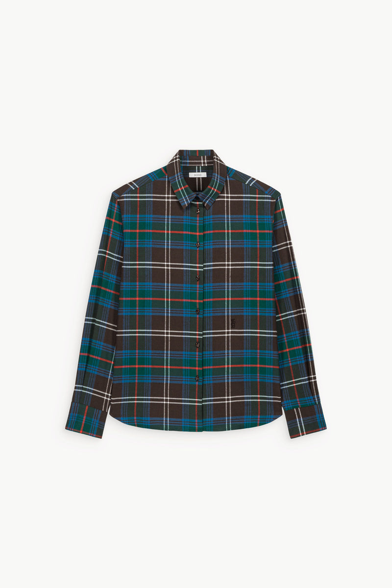 Chemise en tartan marron Esther