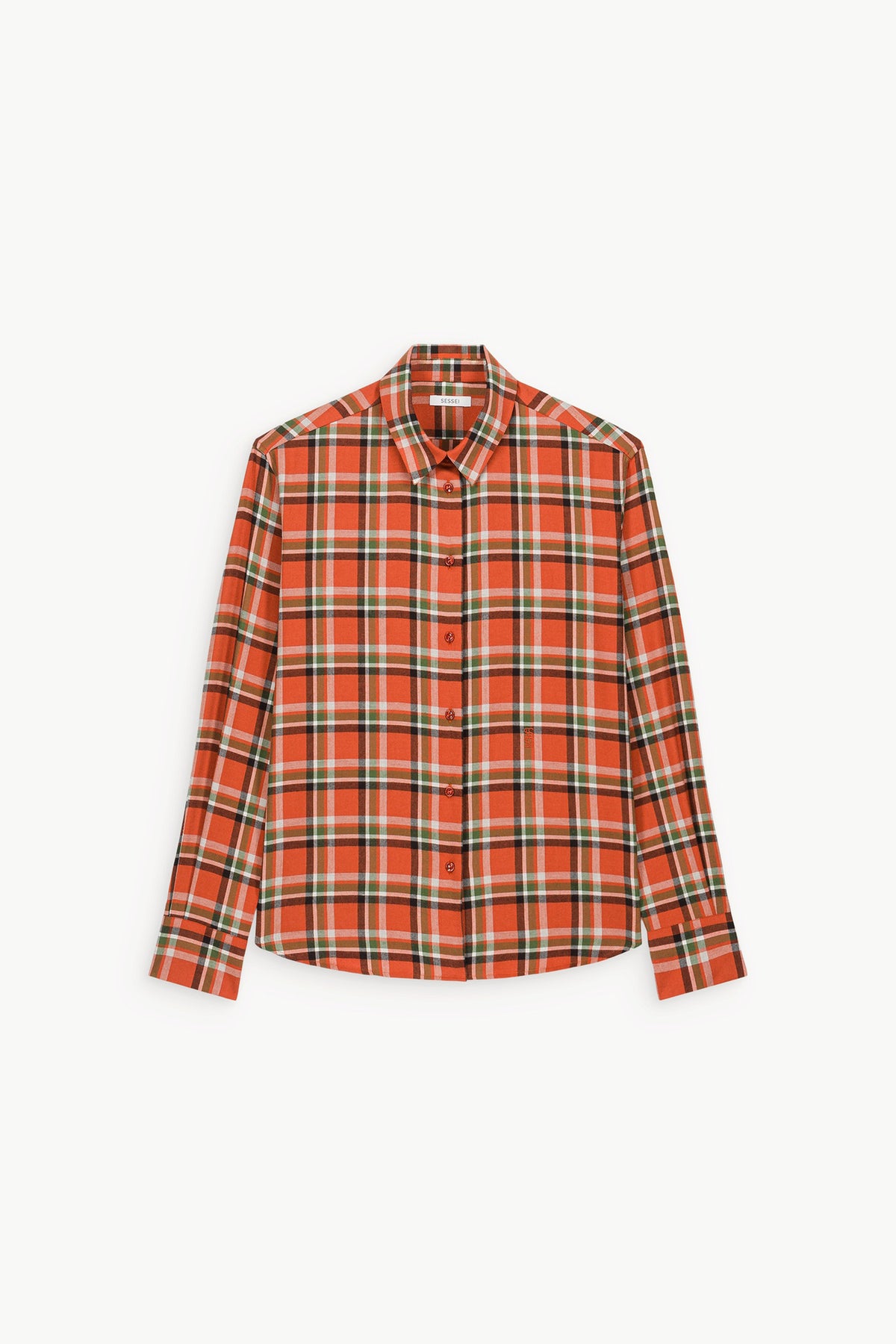 Chemise en tartan orange Esther