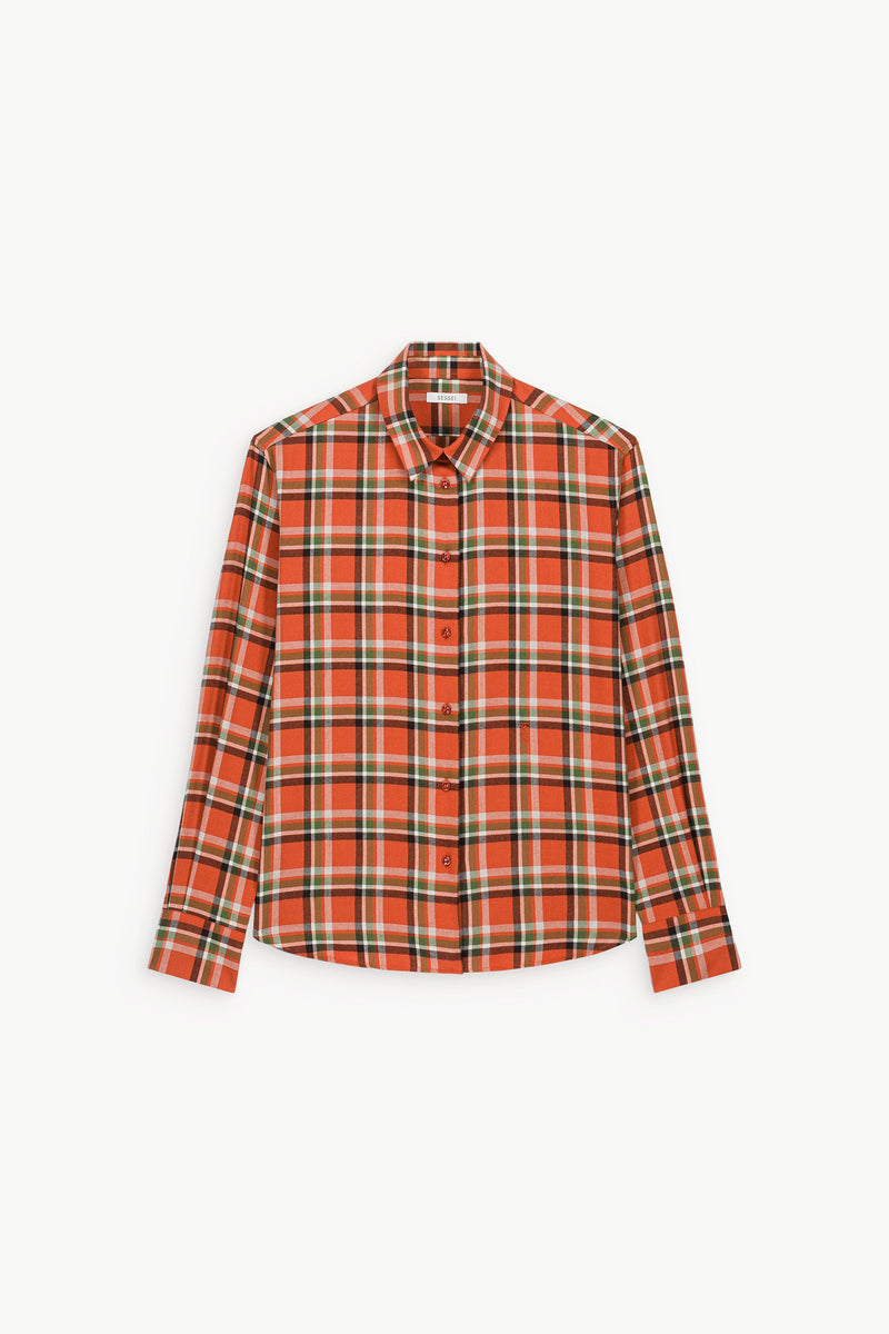 Chemise en tartan orange Esther