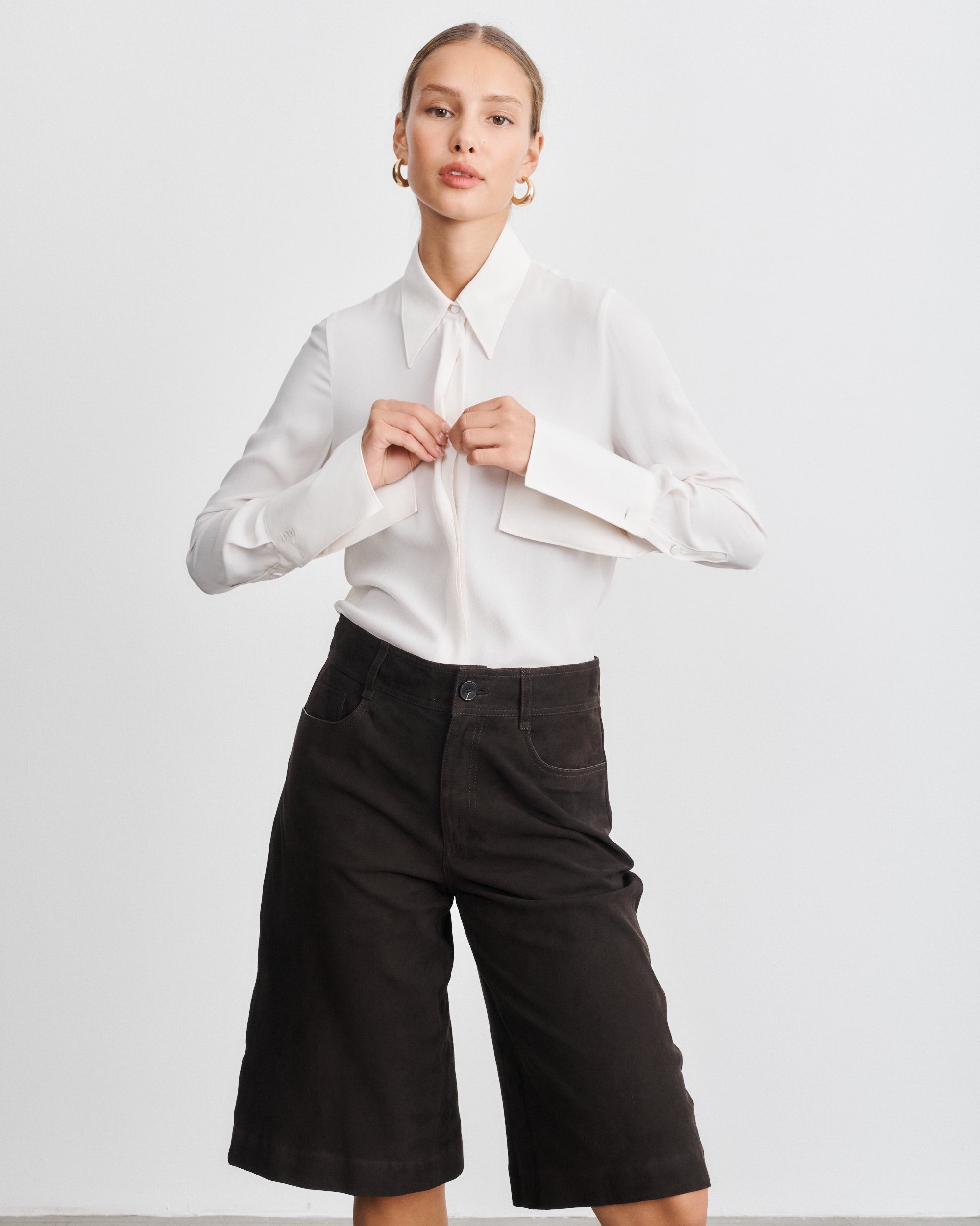 Leia Ivory Silk Shirt