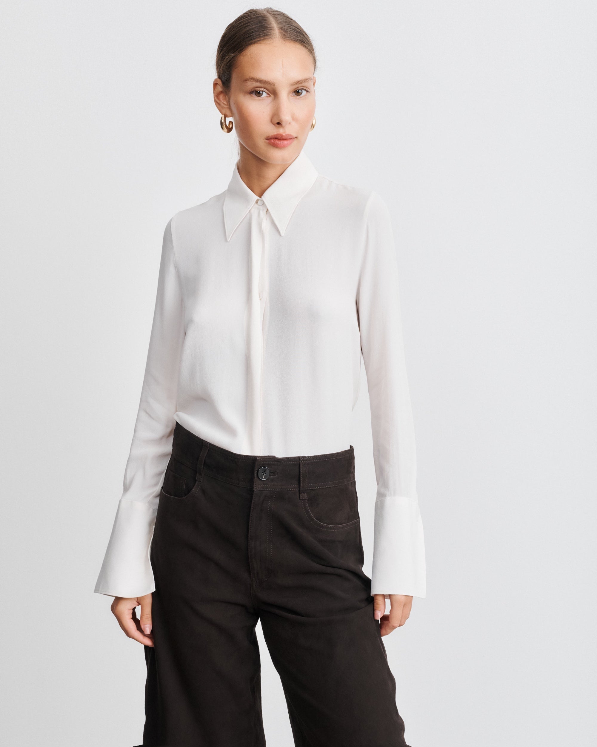 Leia Ivory Silk Shirt
