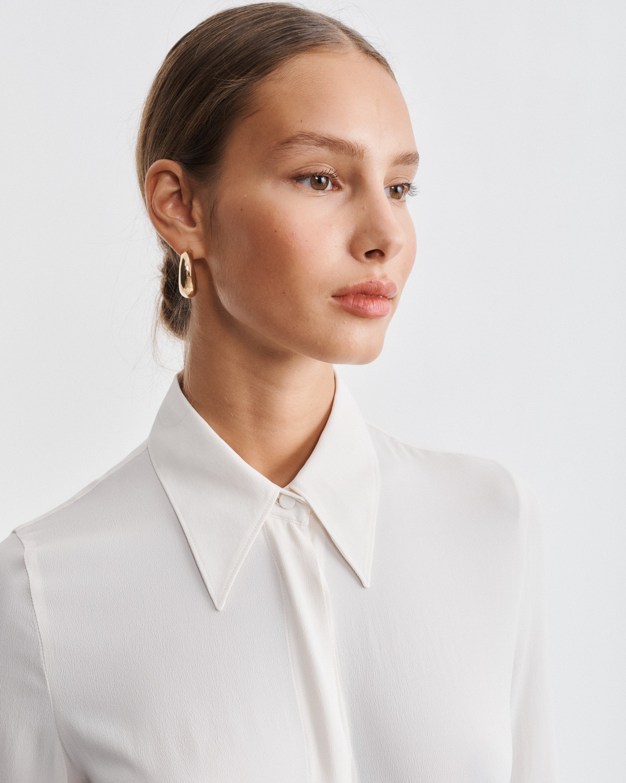 Leia Ivory Silk Shirt