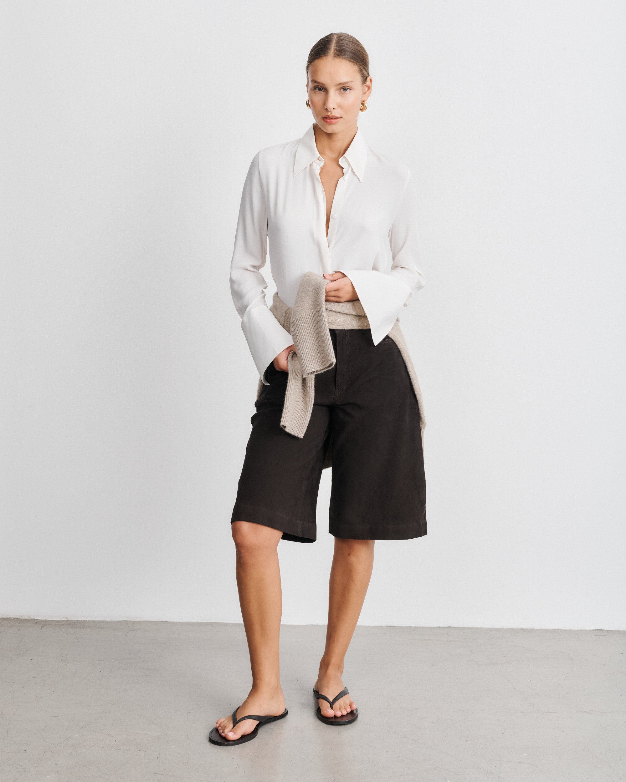 Leia Ivory Silk Shirt