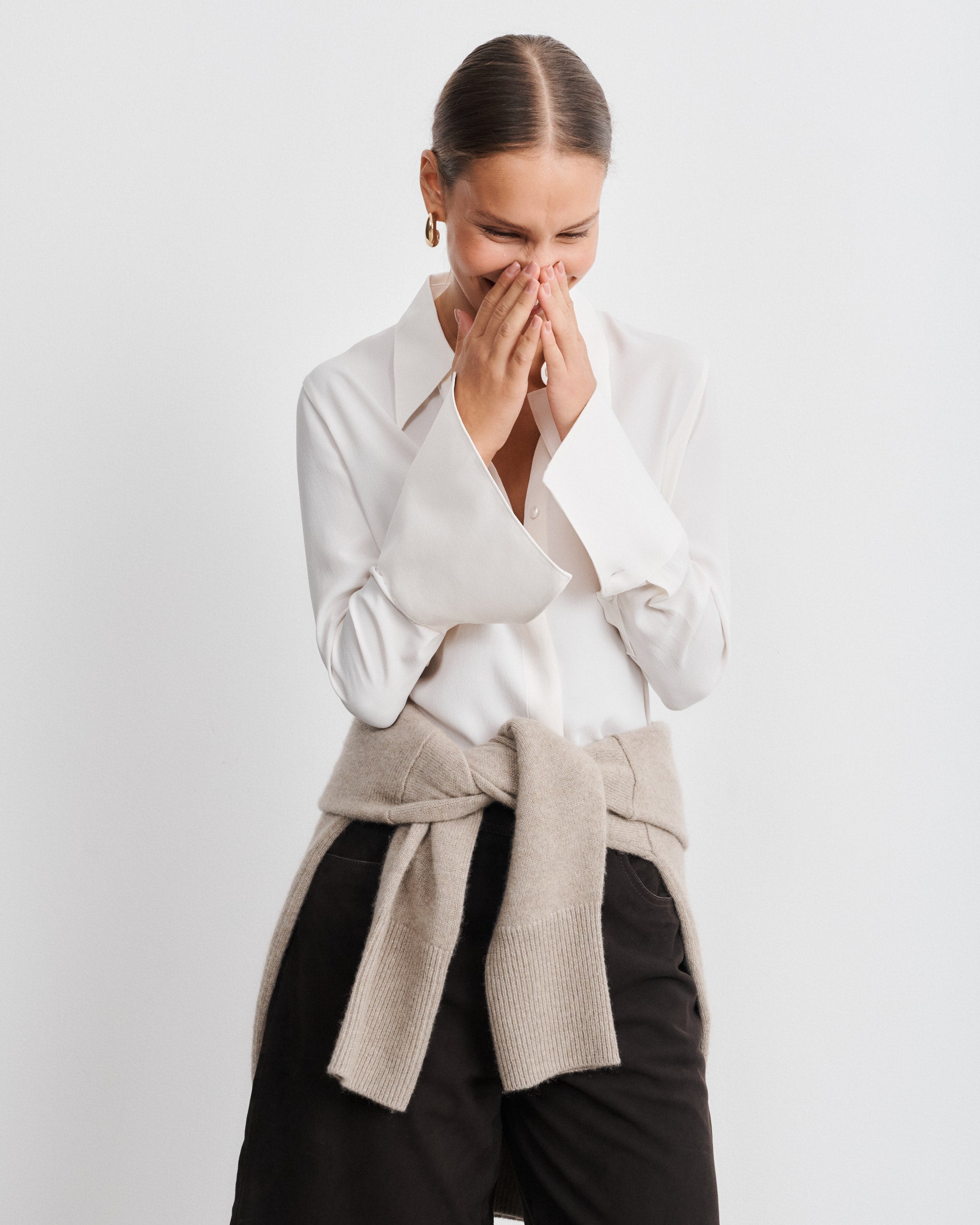 Leia Ivory Silk Shirt