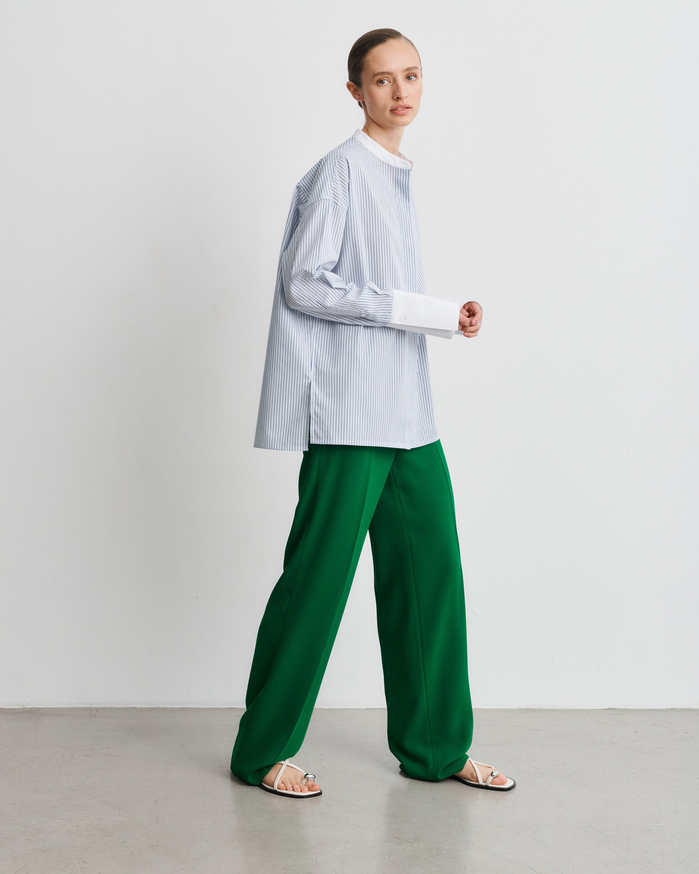 Chemise à rayures bleues Bianca