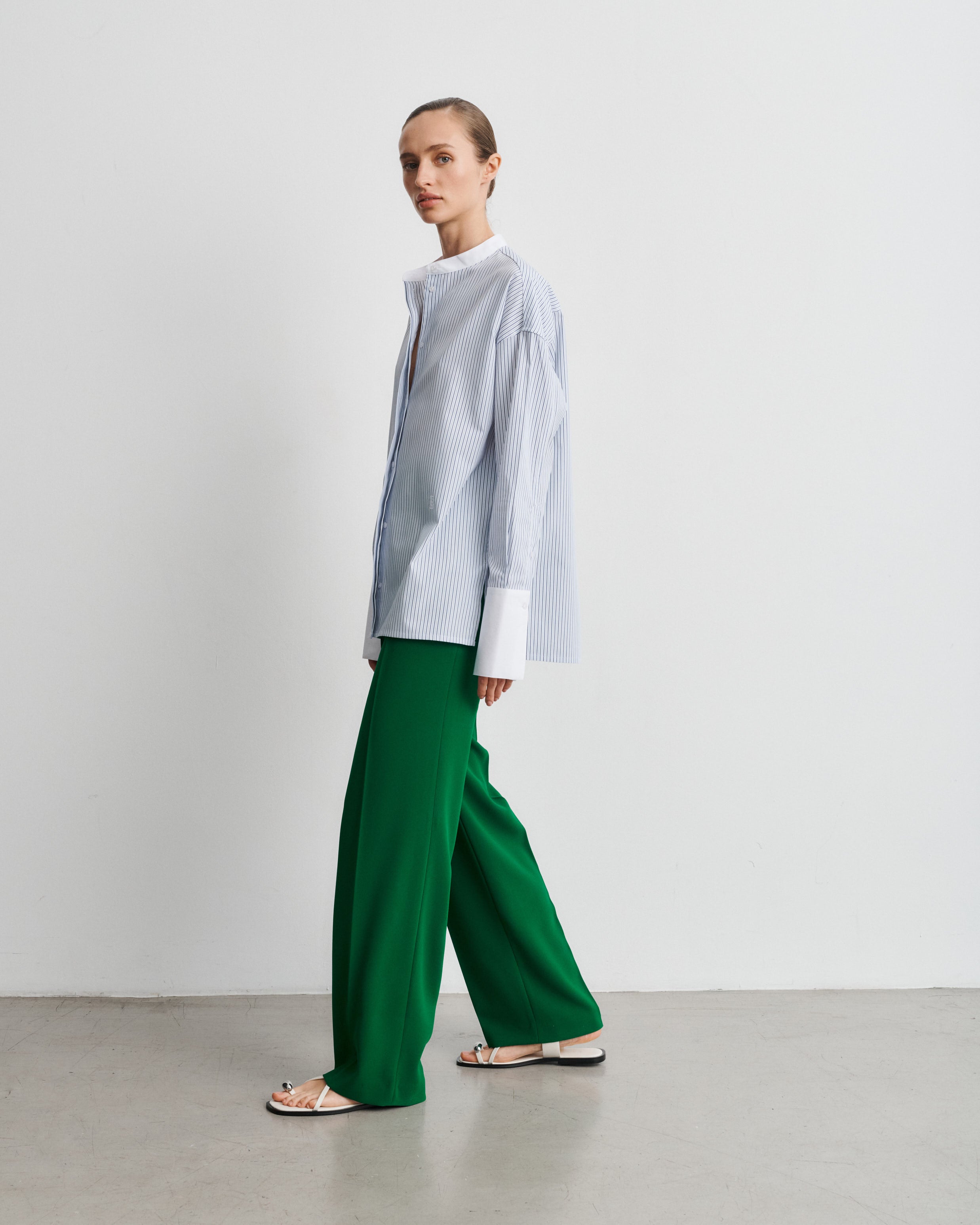 Chemise à rayures bleues Bianca