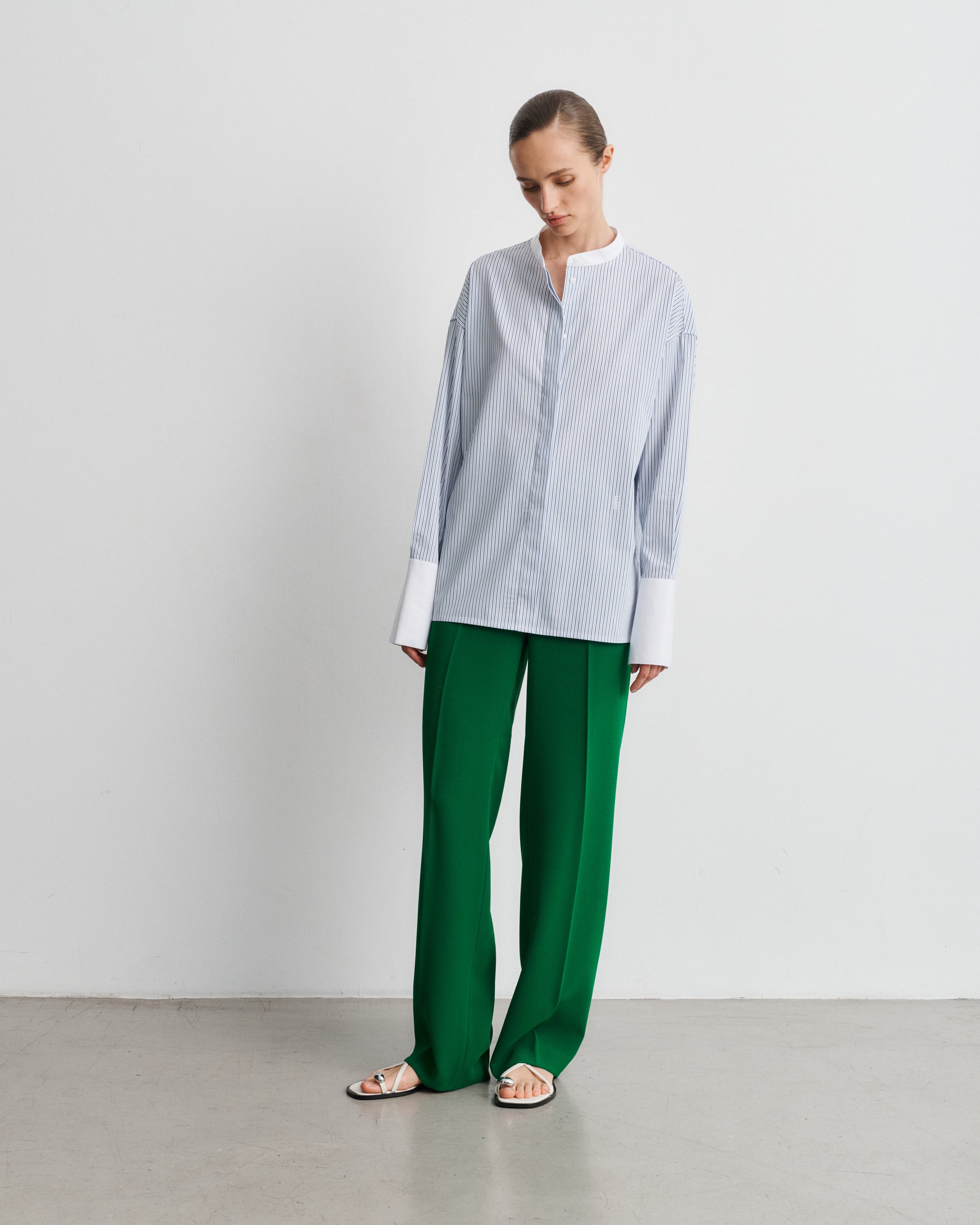 Chemise à rayures bleues Bianca