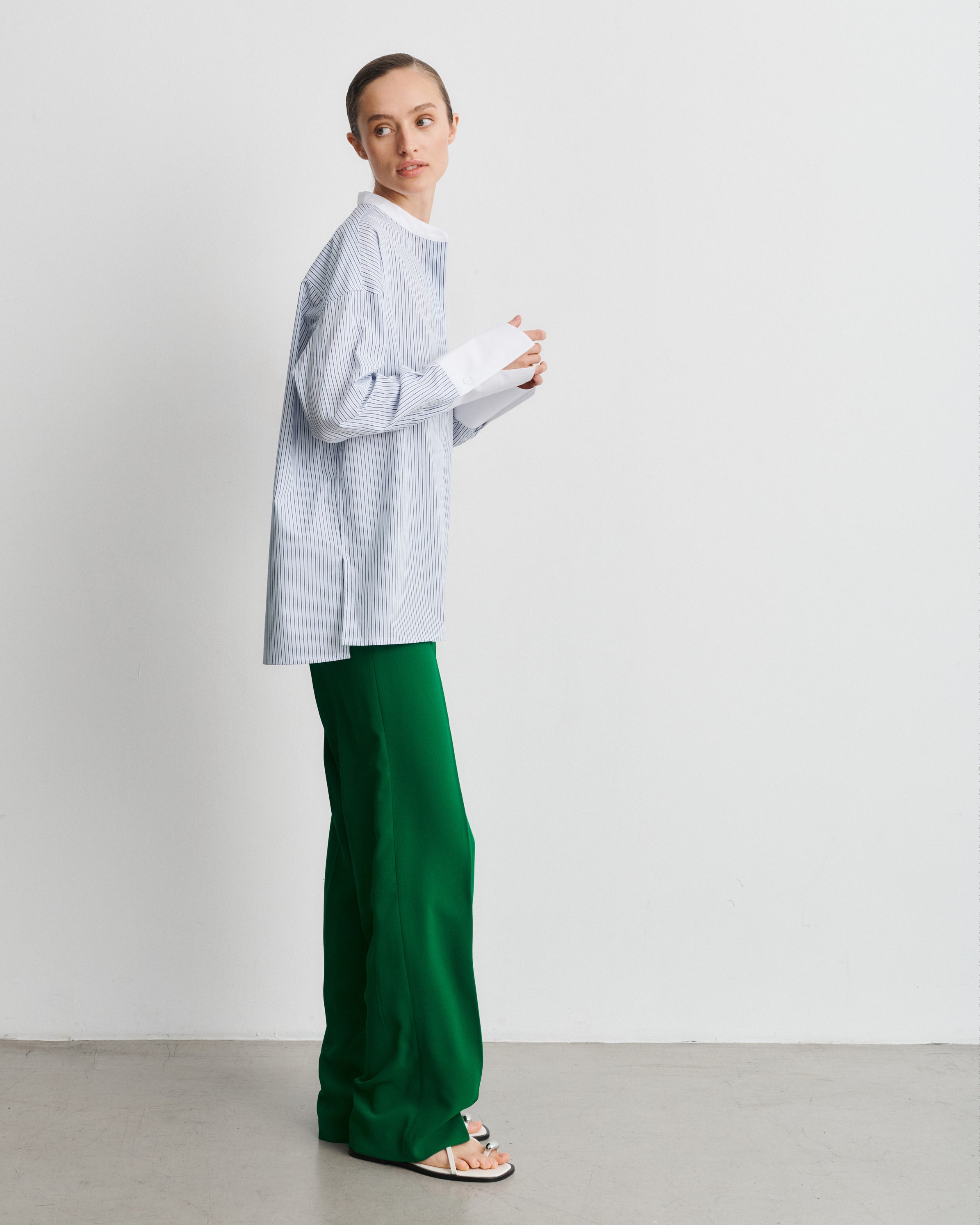 Chemise à rayures bleues Bianca