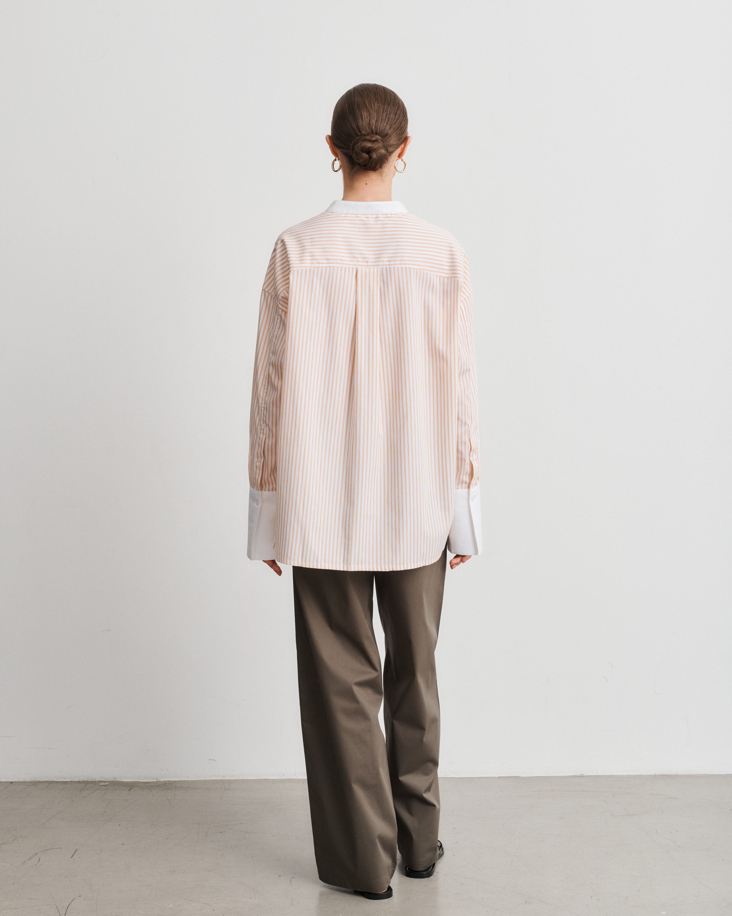 Chemise à rayures jaunes Bianca