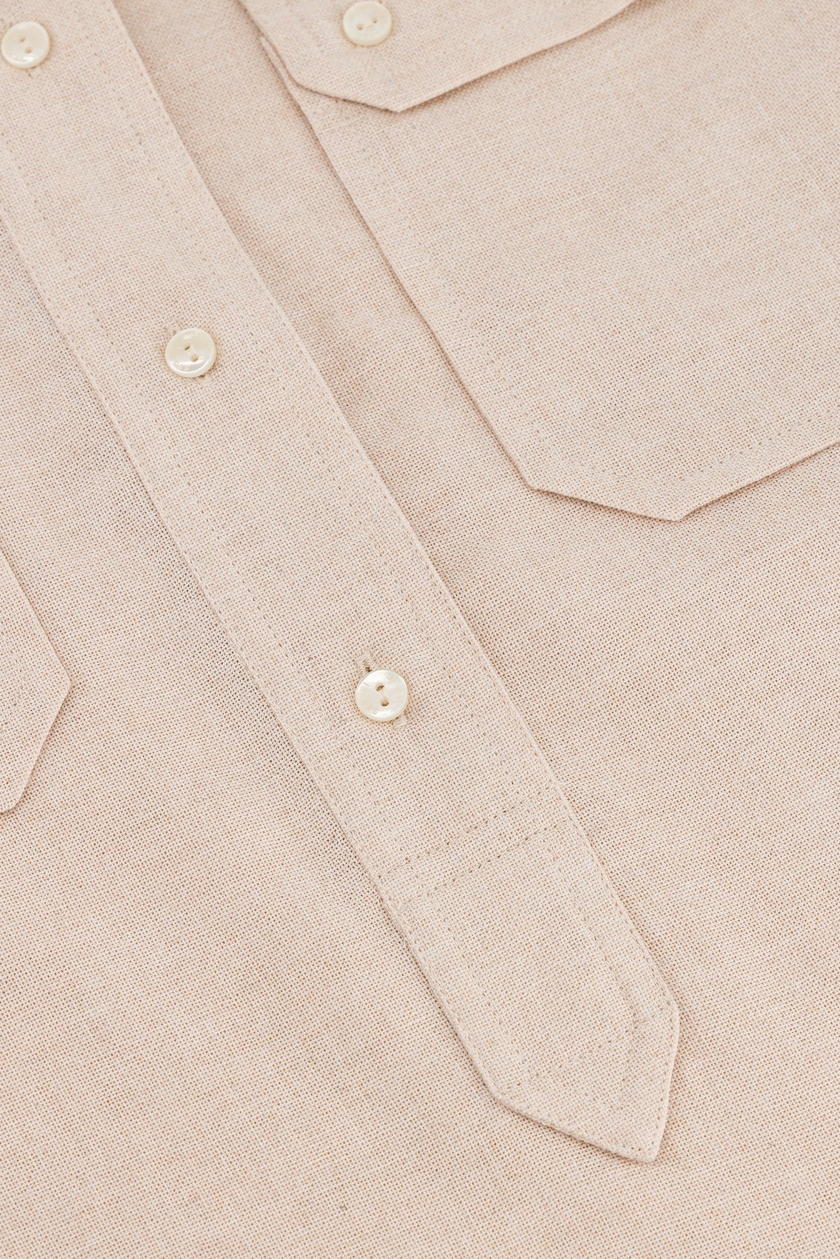 Chemise sans manches ceinturée beige Lenny