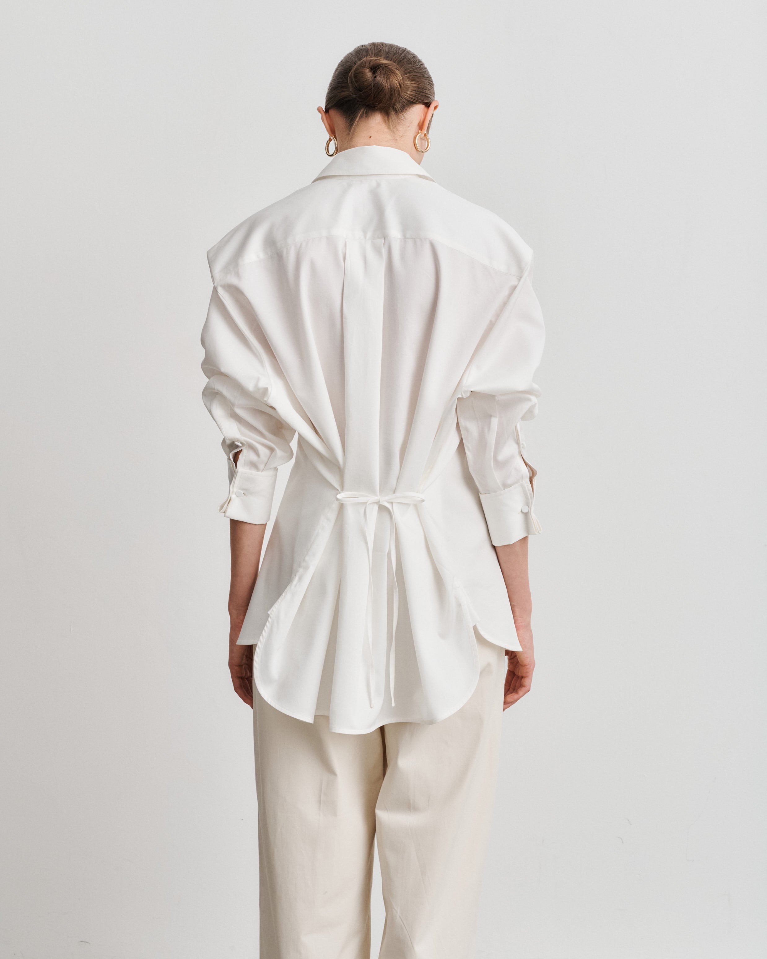 Jackie Ivory Cotton Satin Shirt