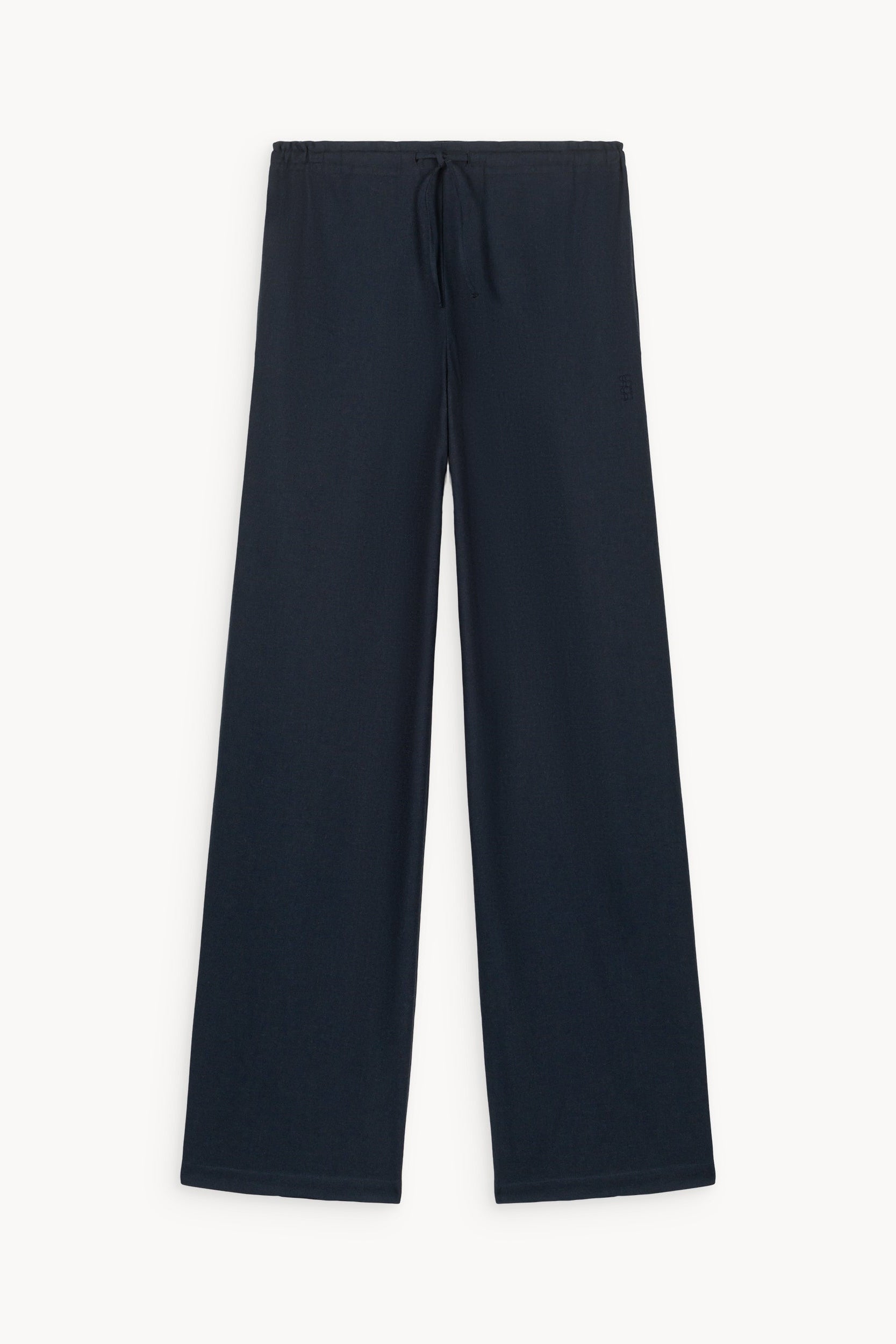 Pantalon en gaze de laine marine Lou