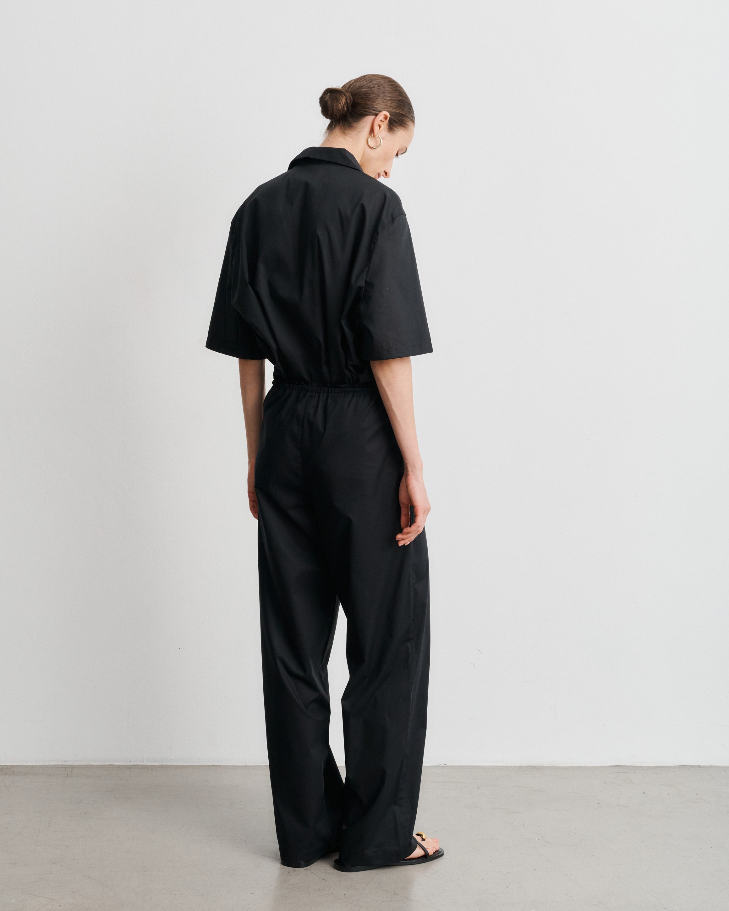 Lou Black Cotton Voile Pants