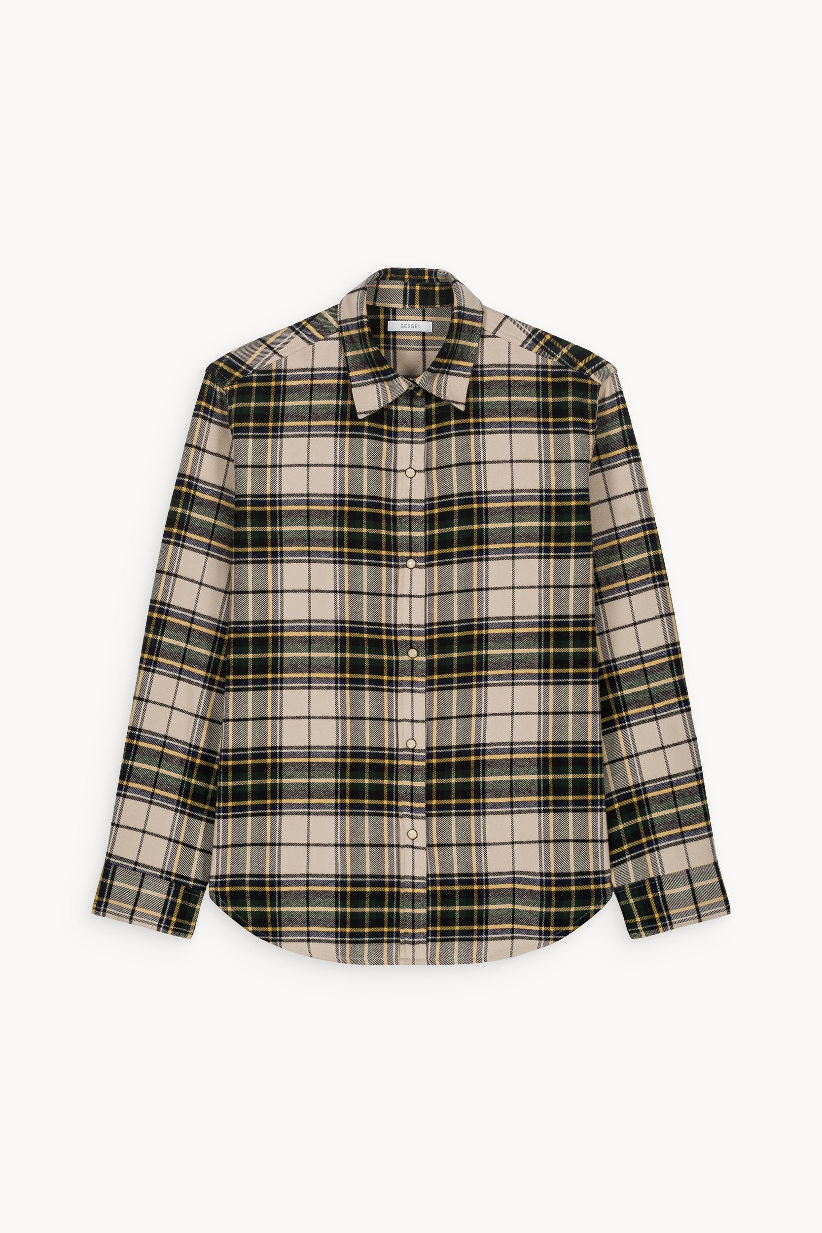Surchemise en tartan jaune Zoey
