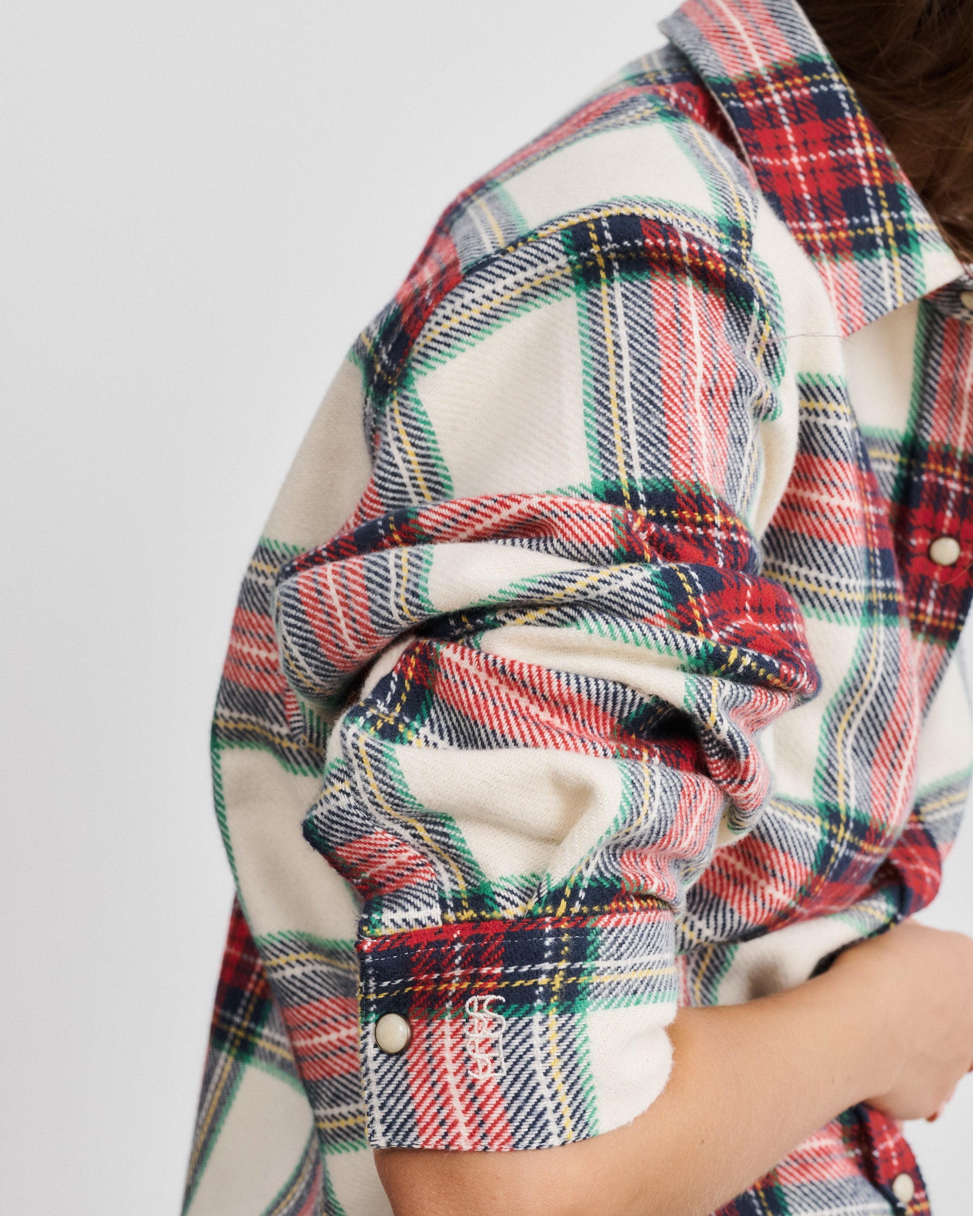 Zoey Red Tartan Cotton Flannel Overshirt