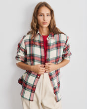 Charger l&#39;image dans la galerie, Surchemise en flanelle de coton tartan rouge Zoey
