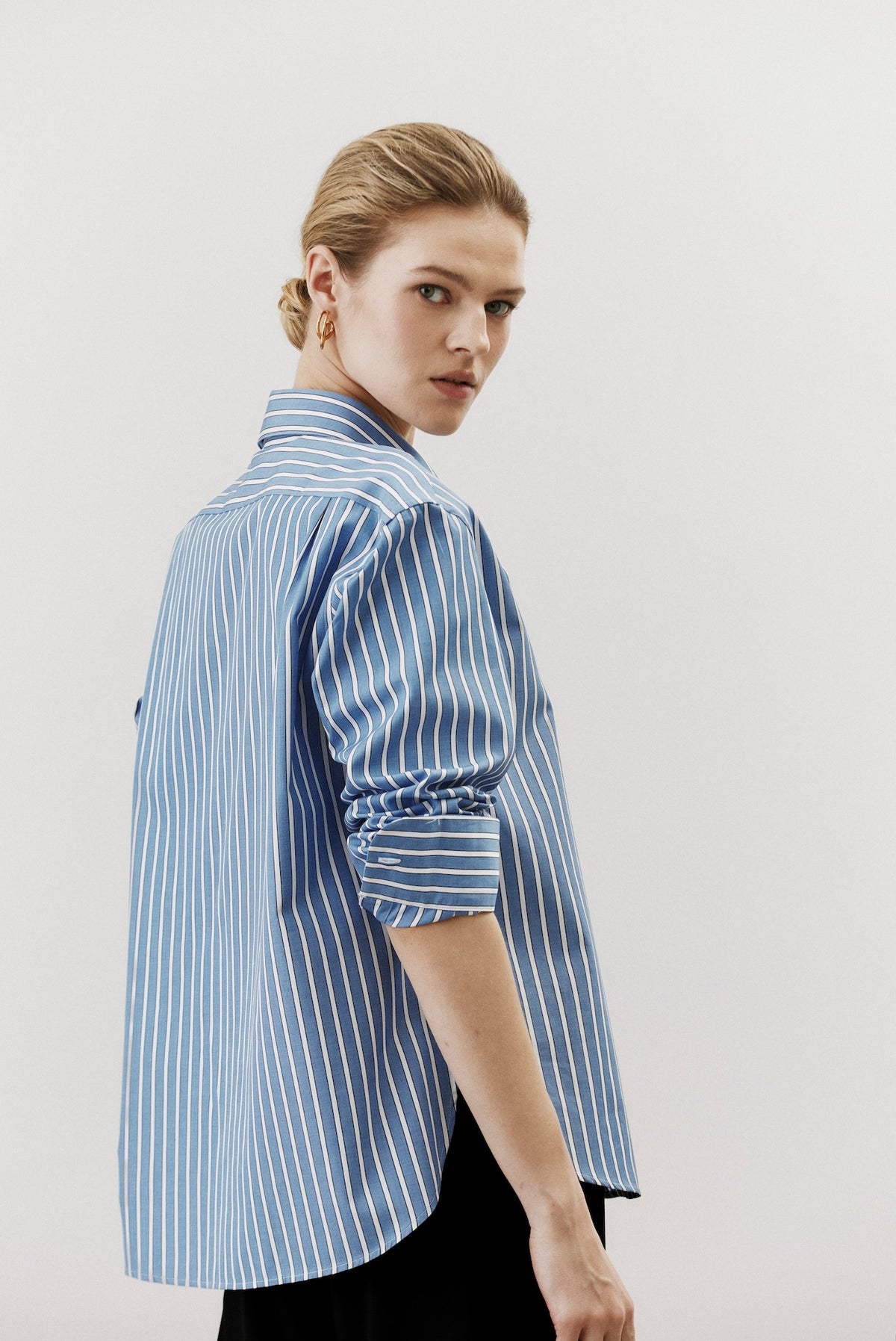 Esther Bi-Blue Striped Shirt