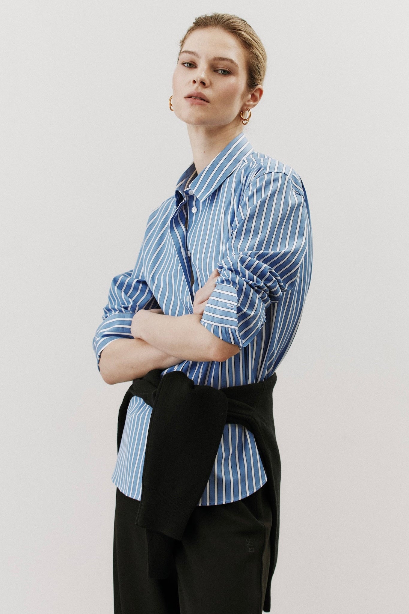 Esther Bi-Blue Striped Shirt