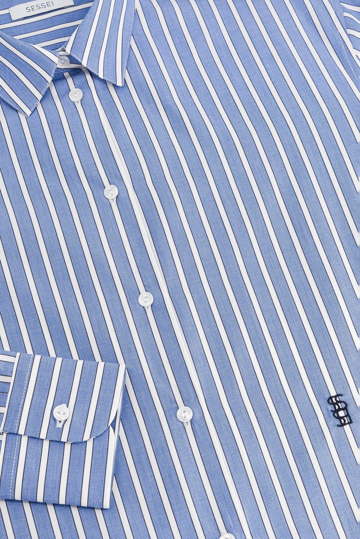 Esther Bi-Blue Striped Shirt