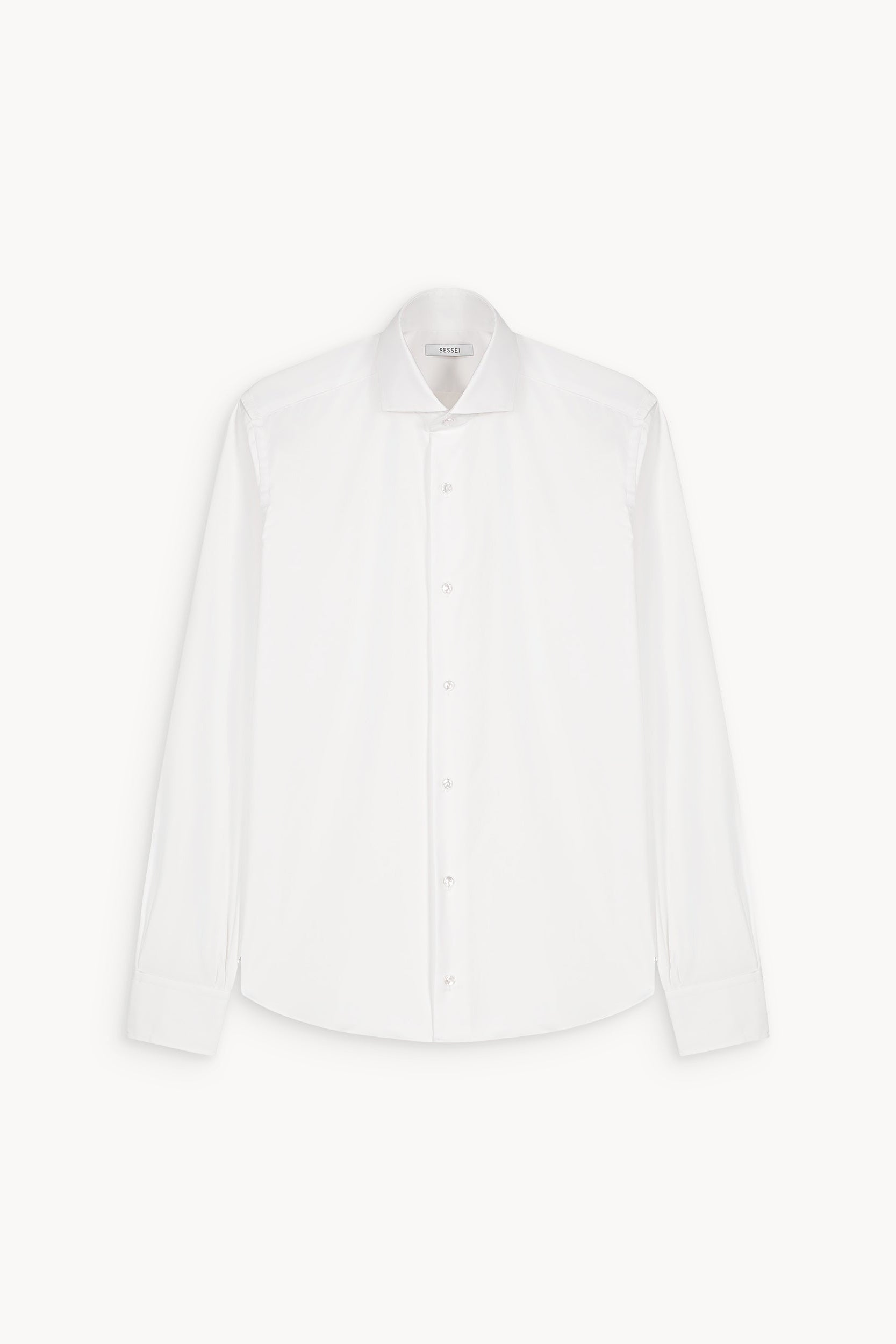 Leo White Cotton Poplin Unisex Shirt