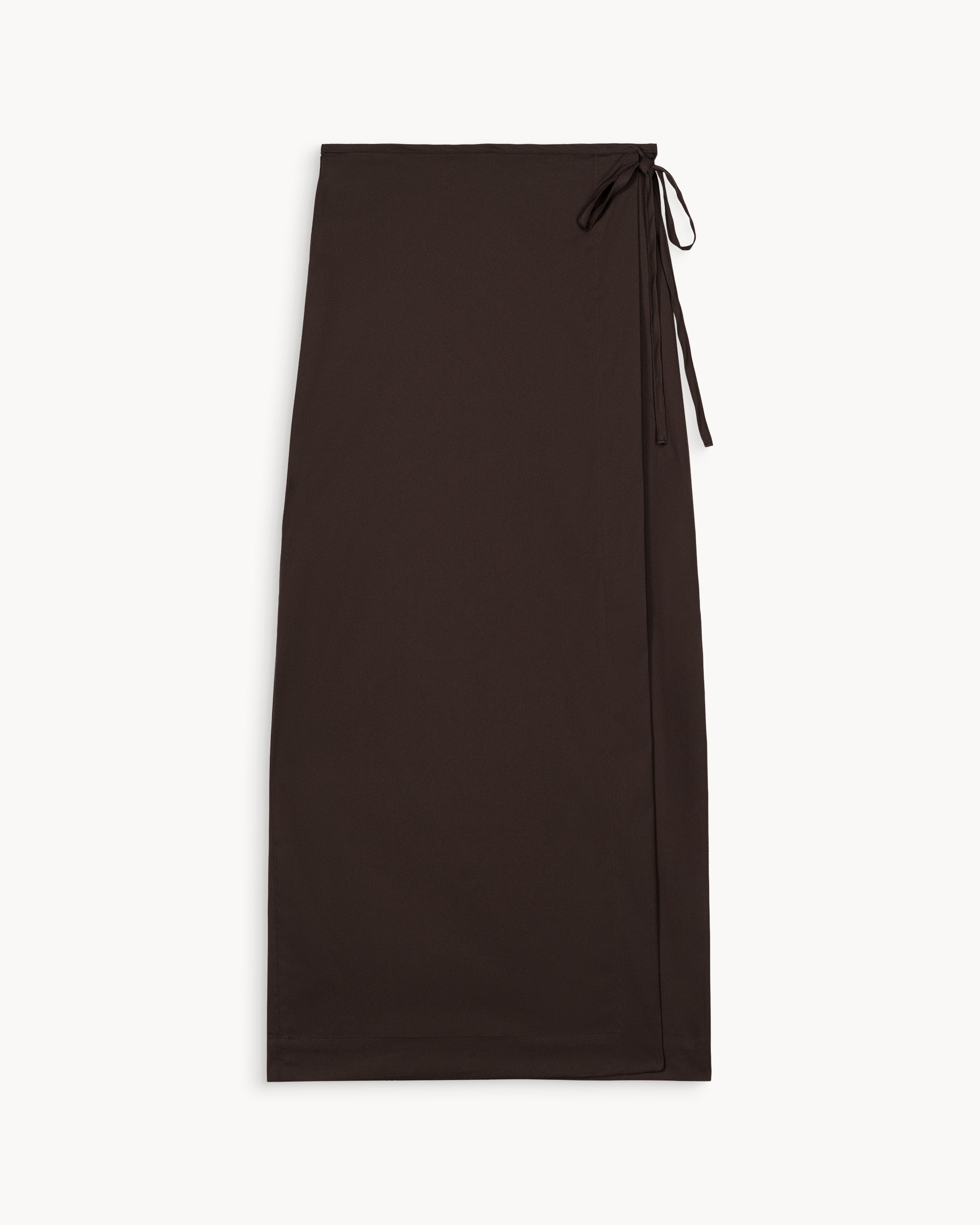 Antonia Brown Cotton Poplin Sarong Skirt