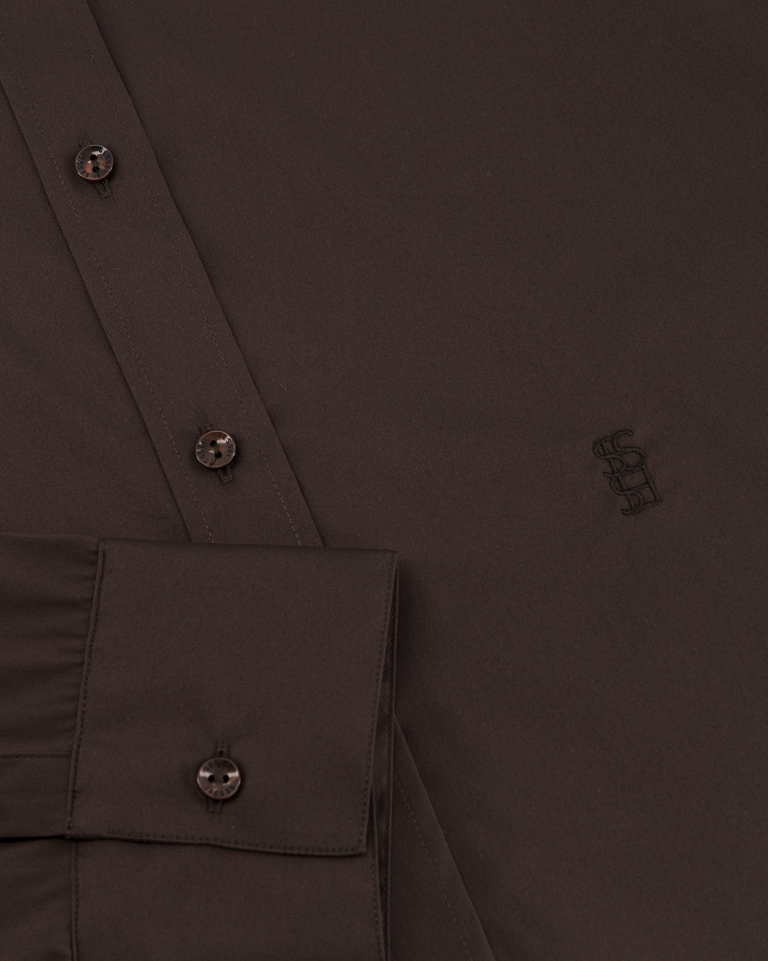 Kaia Brown Cotton Poplin Oversized Shirt