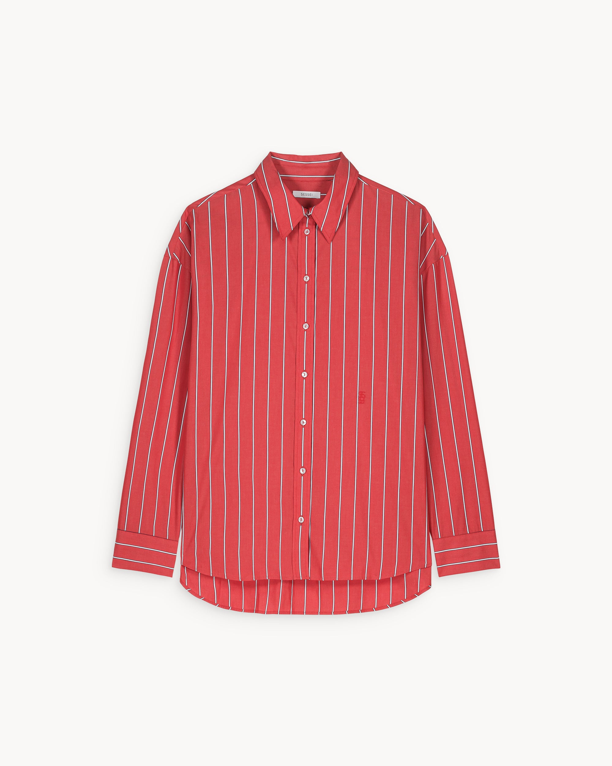 Chemise à rayures rouges Kaia