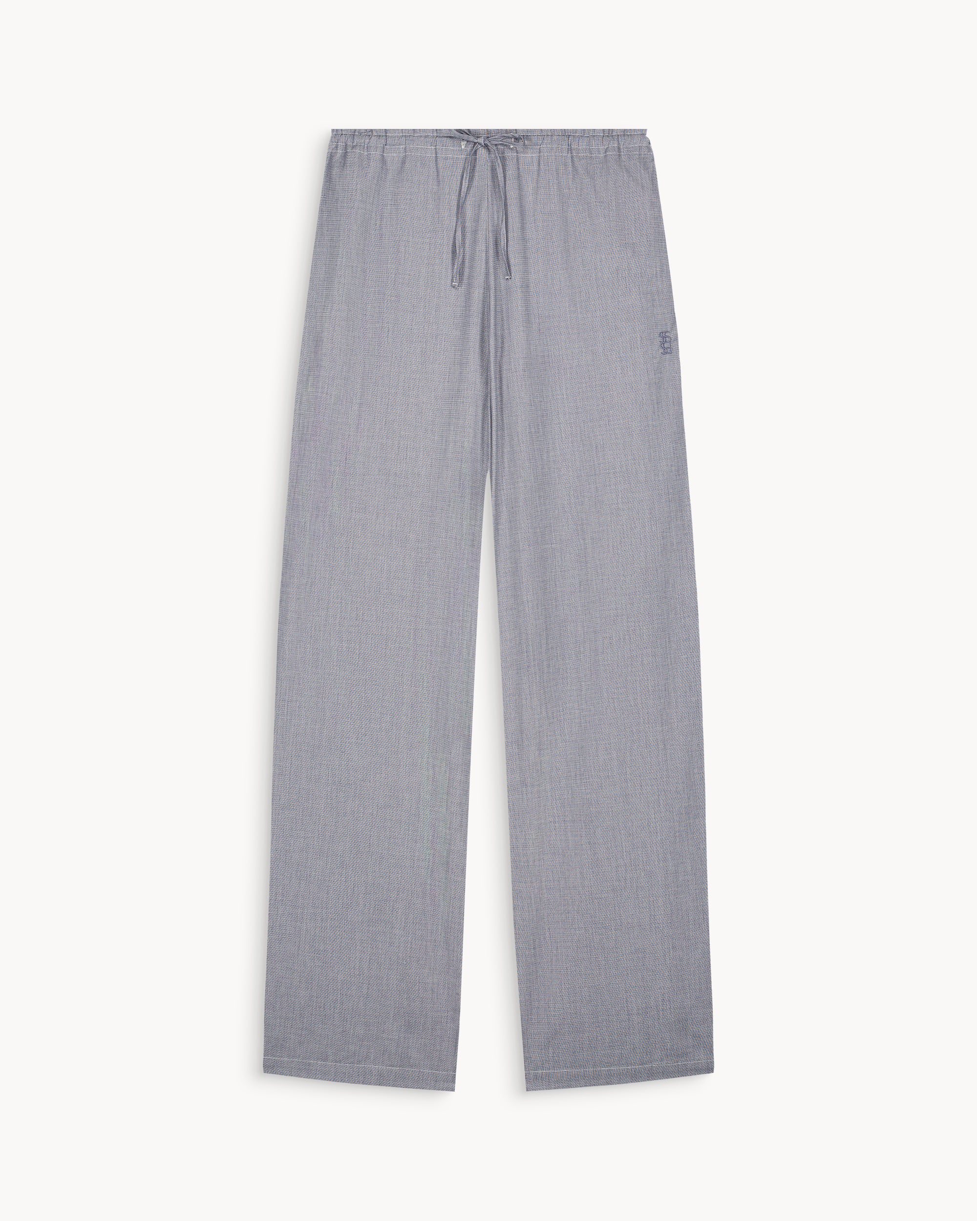  Pantalon en popeline de coton gris Lou
