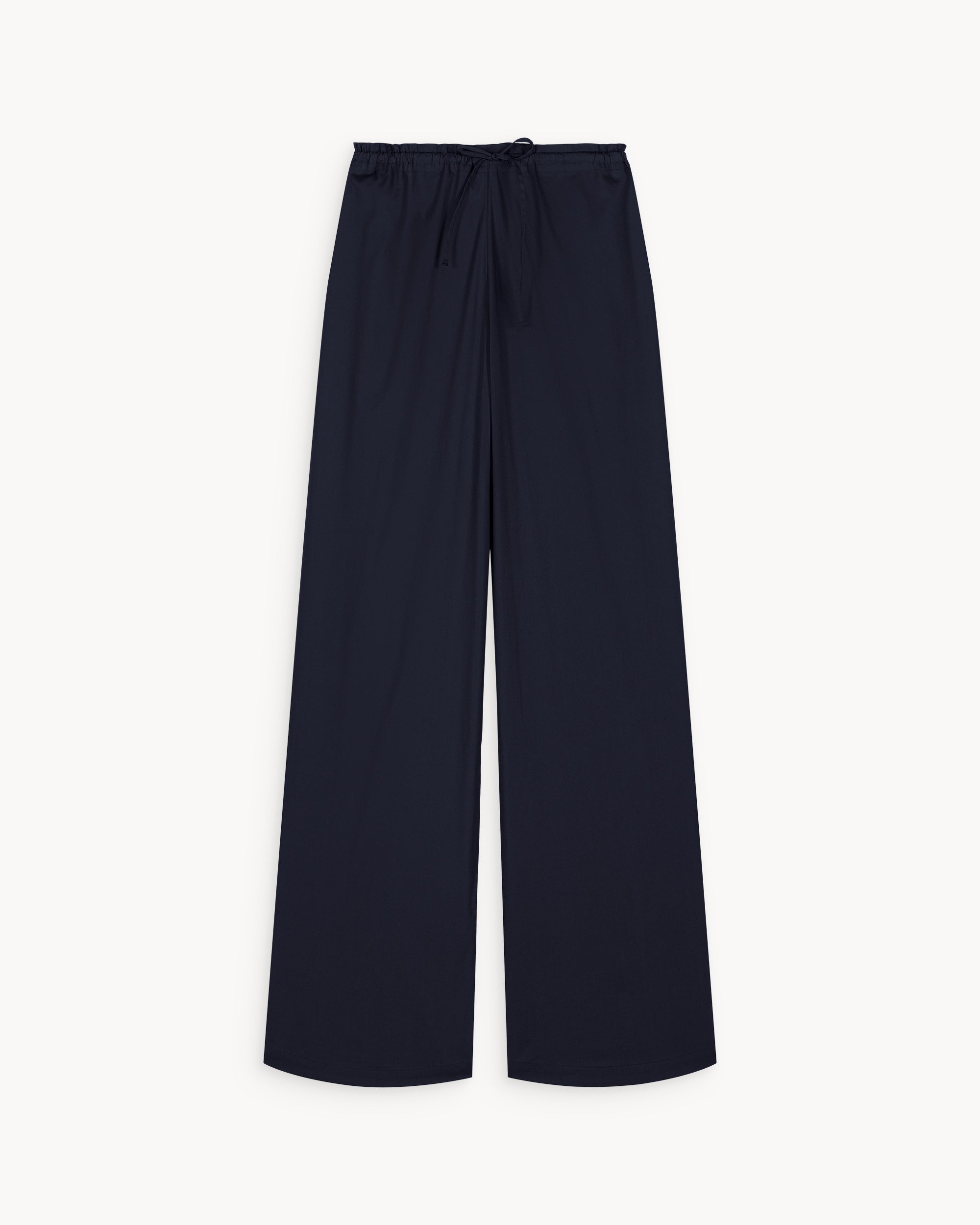 Lou Navy Cotton Poplin Pants