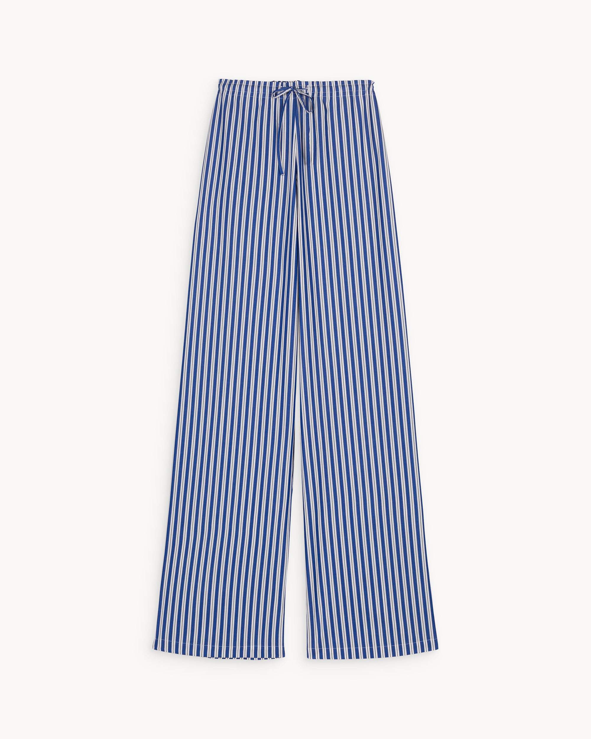  Pantalon en popeline de coton à rayures deep blue Lou
