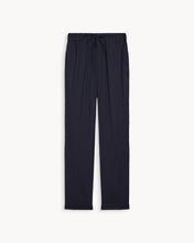 Charger l&#39;image dans la galerie, Pantalon en popeline de coton bleu marine Noa
