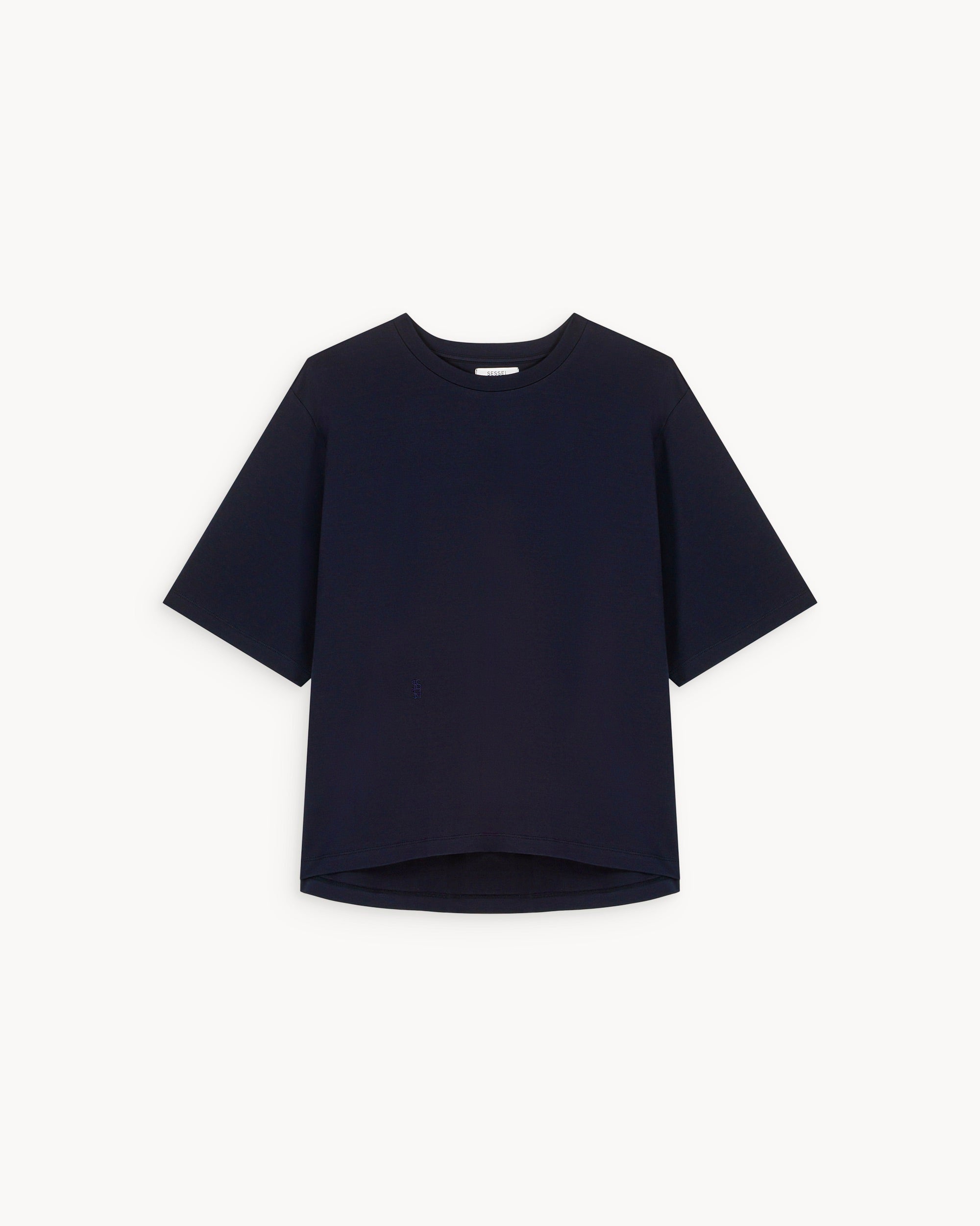 The Oversize T-shirt in Navy Blue Cotton