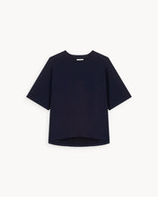 Charger l&#39;image dans la galerie, T-shirt L’Oversize en coton bleu marine
