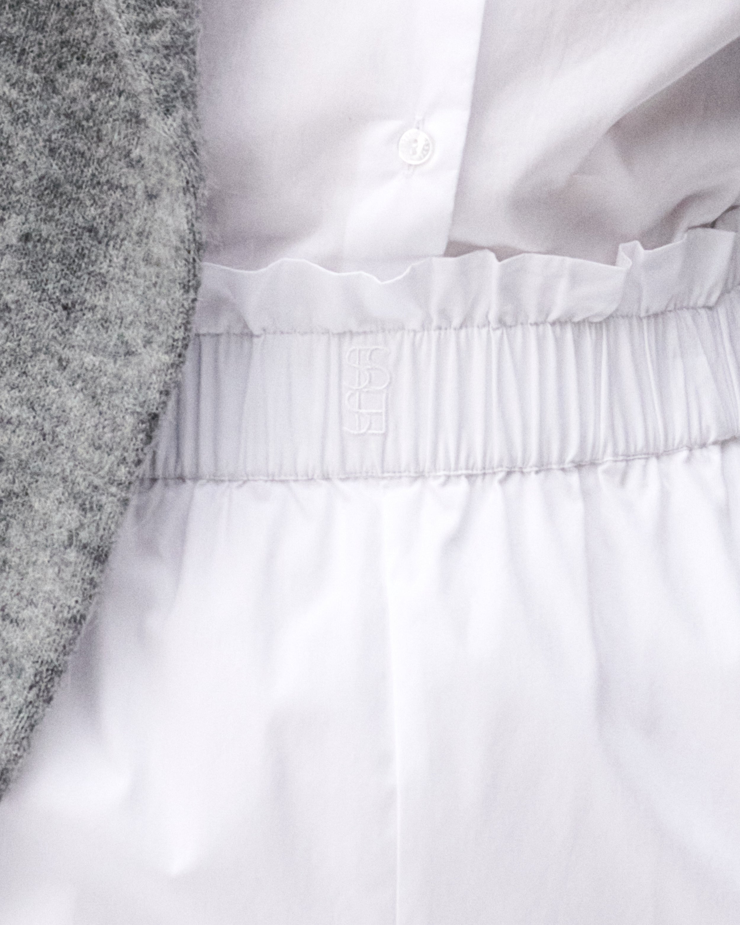 Short en popeline de coton blanc