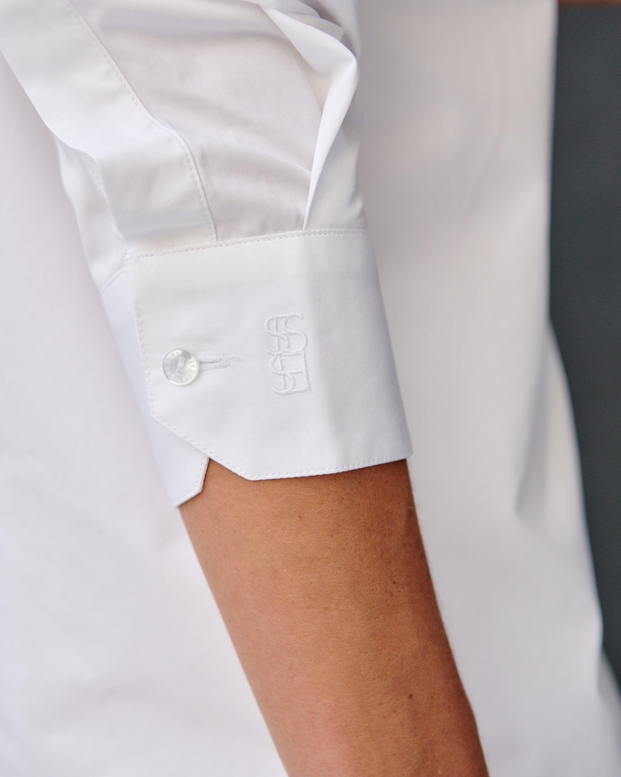 Chemise boyfriend en popeline de coton blanche