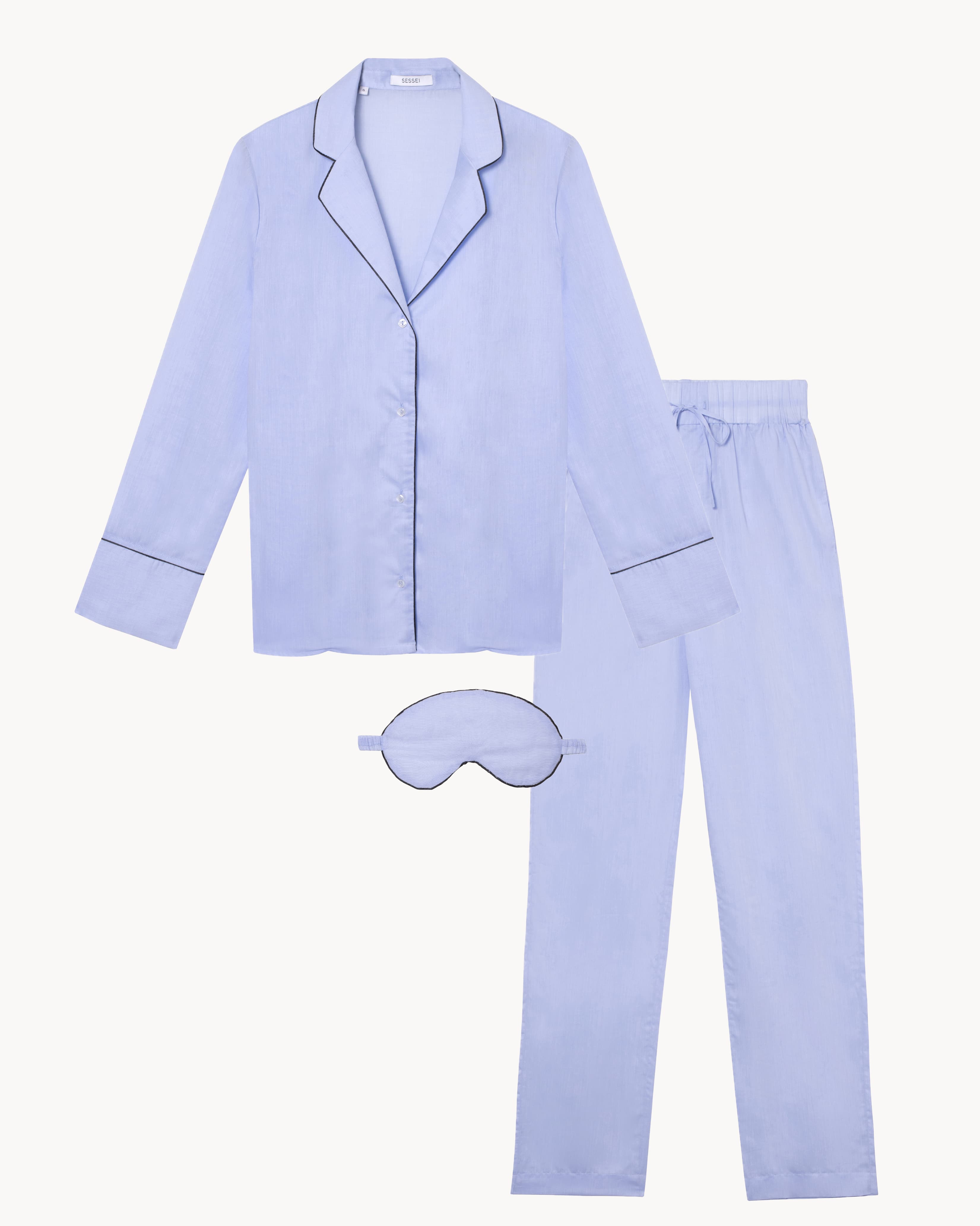  Pyjama en voile de coton bleu ciel Roy