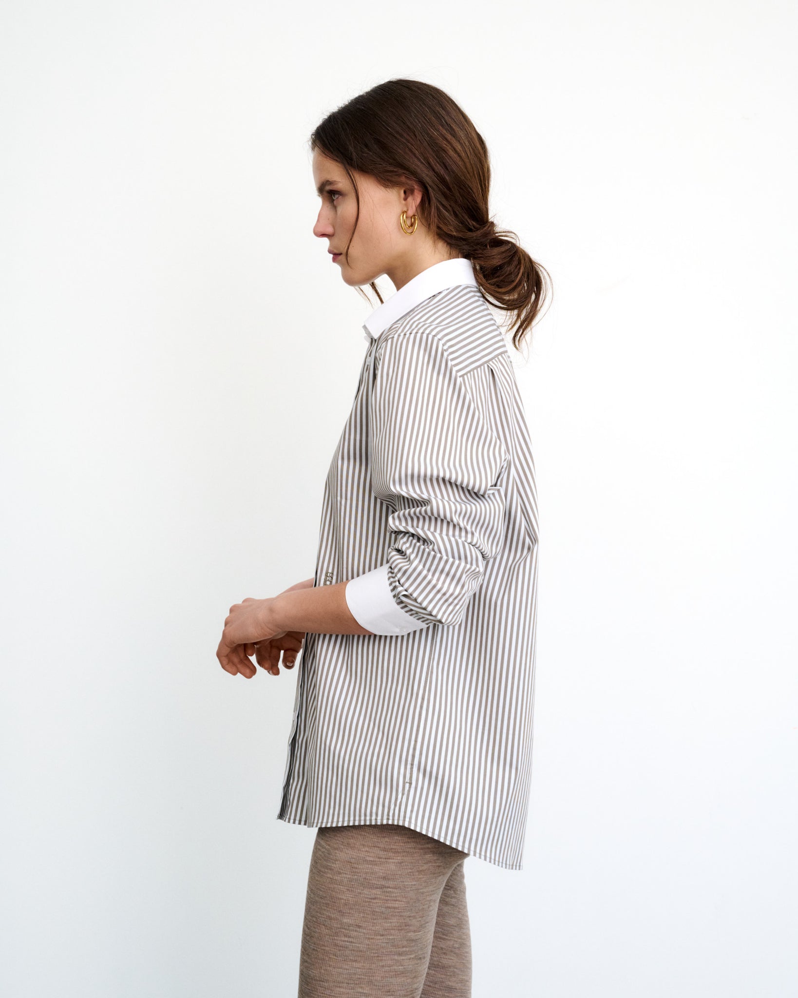 Cotton Linen Charlie Shirt - Beige - Cotton - Sézane Cotton Linen Charlie Shirt - Beige - Cotton - Sézane