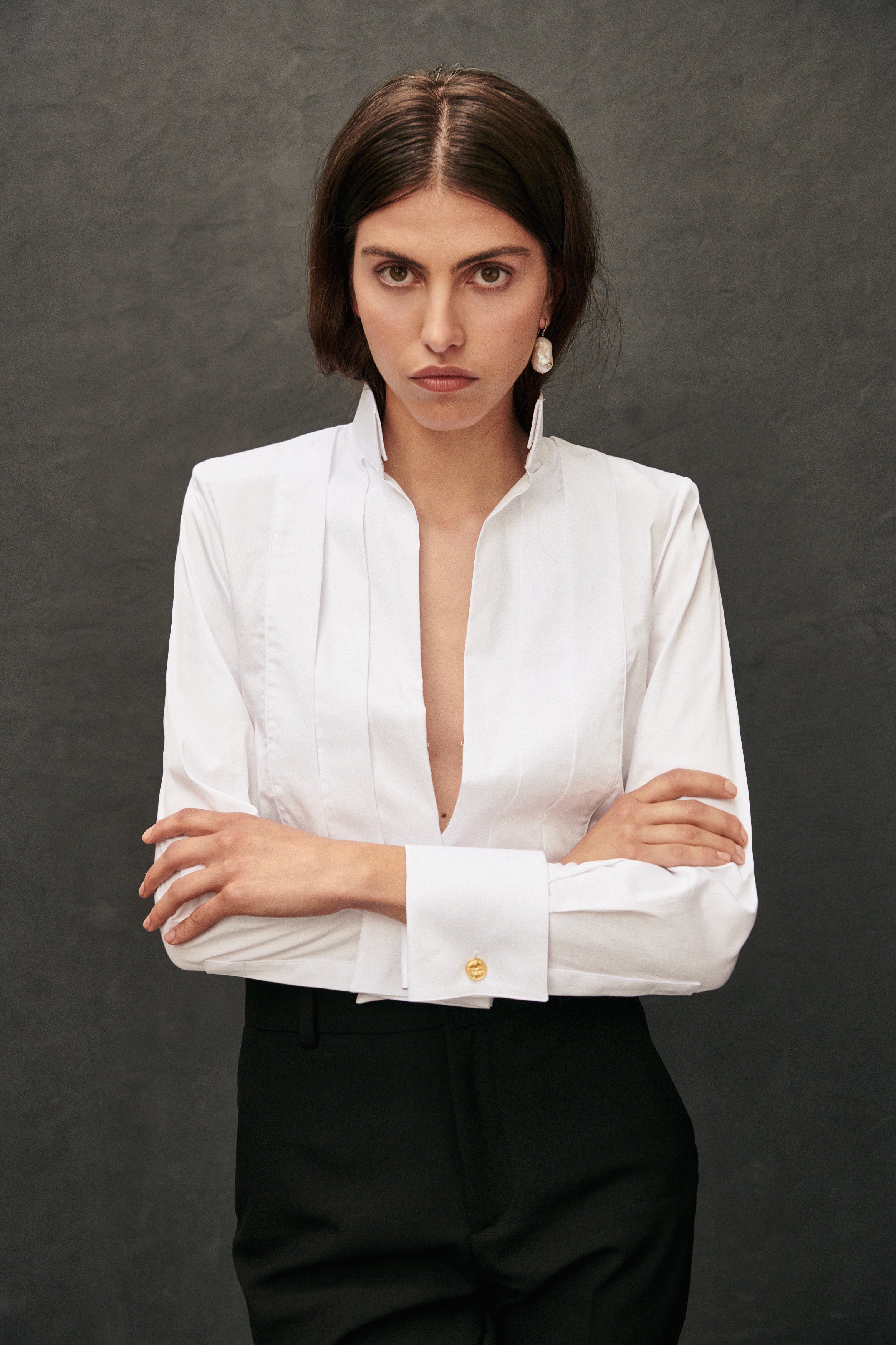 Boutons de manchettes dorés Cancer