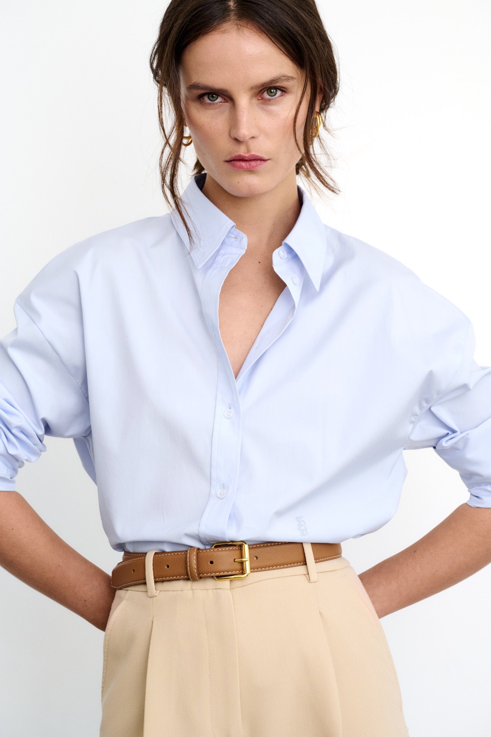Chemise bleu ciel Kaia